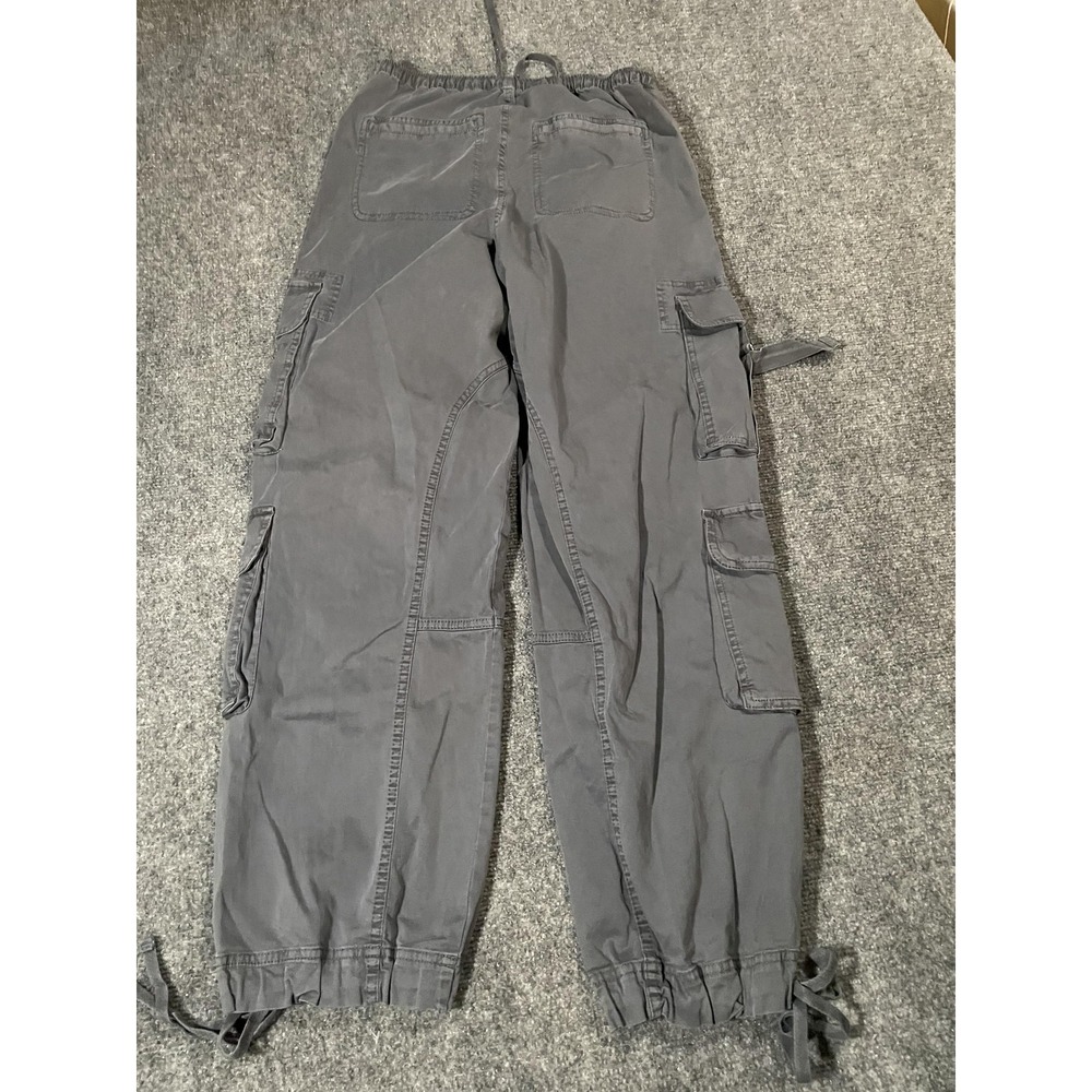 Abercrombie & Fitch Cargo Pants Mens XS Gray Garment Dyed Drawstring Hem - Picture 10 of 15